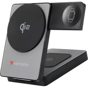 Verbatim Foldable 3-in-1 Qi2 Magnetic Wireless Power Bank 5000 mAh Grey (32294) - pic