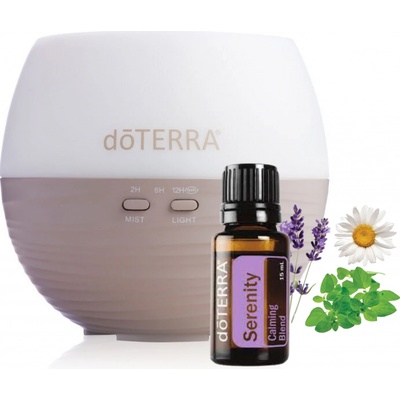 DoTerra Petal diffuser 150 ml + Trio esenciálních olejů 3 x 5 ml