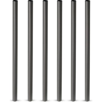 TRUEBRANDS VISKI Коктейлни сламки LowBall GunMetal - 6бр, черни (VISKI-11190)