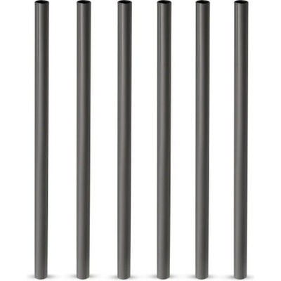 TRUEBRANDS VISKI Коктейлни сламки LowBall GunMetal - 6бр, черни (VISKI-11190)