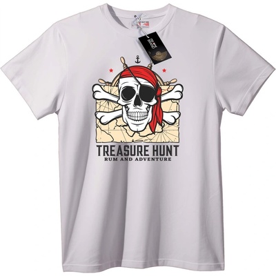 NOONEBRAND Тениска Пиратско Търсене на Съкровище - 2XL, Black