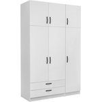 TopMebel Трикрилен гардероб Victoria TopMebel с шкаф в бял цвят 150x60x240cm - topmebel - 1 086,44 лв