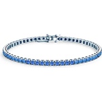 SAVICKI Тенис гривна, бяло злато 585, сини сапфири 2.360К, 3.0mm . 17cm
