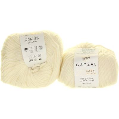 Gazzal Baby Wool XL 801 bílo krémová