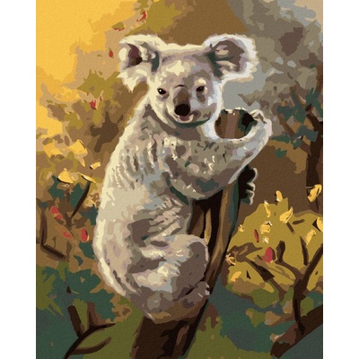 zuty Malování Podle Čísel Koala Na Kmeni Stromu D. Rusty Rust 80 x 100 Cm Plátno Rám