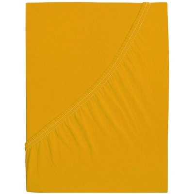 B.E.S. Petrovice Prostěradlo Jersey česaná bavlna mako Syté žluté 160x200