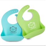 KeaBabies Силиконови Лигавници 2 Броя Син/Зелен KeaBabies (KB034-001)
