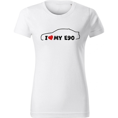 Tričko I love my e90 dámske tričko Trávová zelená