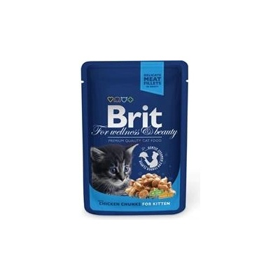 Brit Premium Cat Kitten Chicken Chunks 5 x 100 g