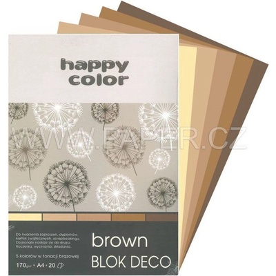 barevné papíry Blok Happy Color Deco Grey A4