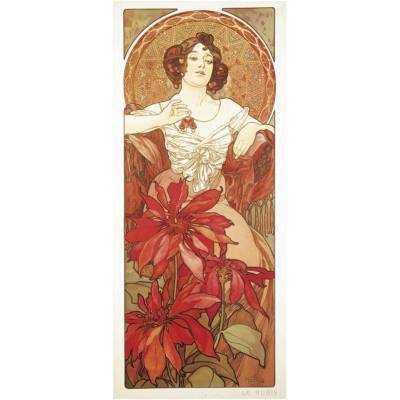 Pohled Alfons Mucha – Ruby, dlouhý