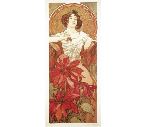 Pohled Alfons Mucha – Ruby, dlouhý