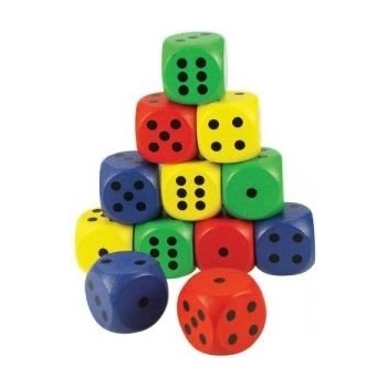 Image 1 of Bigjigs Toys - Дървено зарче - Различни цветове