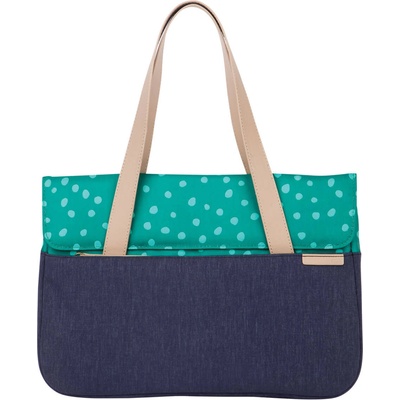 STM Дизайнерска ударо и водоустойчива чанта с дръжки за MacBook Pro 14 и преносими компютри до 14 инча - STM Grace Deluxe Laptop Sleeve (син-зелен) (stm-114-107M-47)