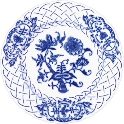 Cibulák Talíř reliéfní 24cm Originál Český porcelán Dubí