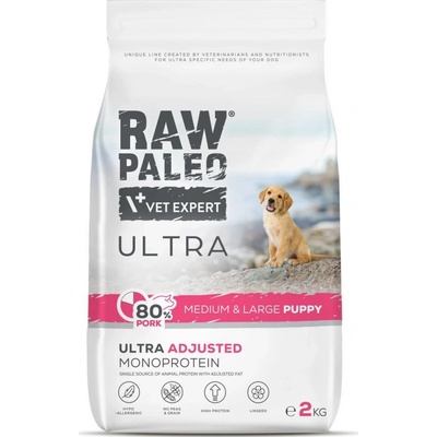 VetExpert Raw paleo Ultra Pork Medium & Large Puppy 2 kg
