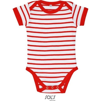 SOL's Collection Pruhované body SOL'S Miles Baby bílá červená