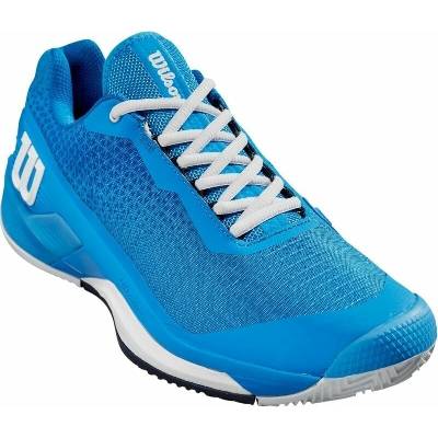Wilson Rush Pro 4.0 Clay Mens Tennis Shoe French Blue/White/Navy Blazer 43 1/3 Мъжки обувки за тенис