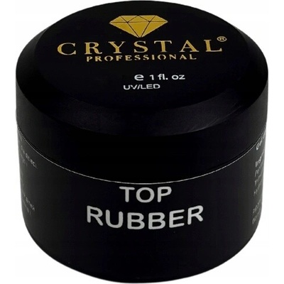 Top Coat Rubber No Wipe (UV Filtry) 30ml CRYSTAL PROFESSIONAL UV Hybridní Top