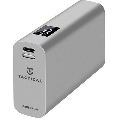 TACTICAL EDC Brick Power Bank 9600 mAh 22.5W - външна батерия с USB-A и USB-C портове с технология за бързо зареждане (сребрист)
