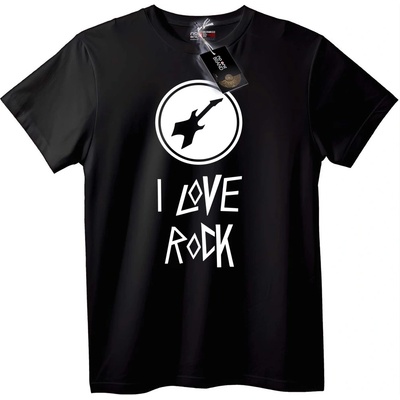 NOONEBRAND Тениска Обичам Рока - XS, Black