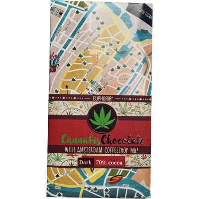 Euphoria Hořká konopná s mapou kaváren Amsterdam 80 g