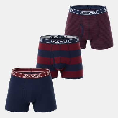 Jack Wills Боксерки Jack Wills Daundley Multipack Boxers 3 Pack - Damson Stripe