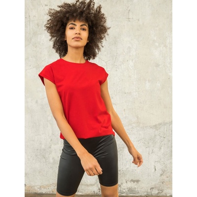 For fitness women´s t shirt hnedá červená