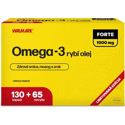 Walmark Omega-3 rybí olej forte promo 130 + 65 kapsúl