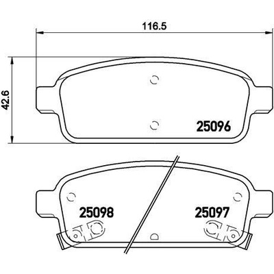 Sada brzdových platničiek kotúčovej brzdy BREMBO P 59 080