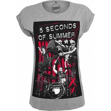 5 Seconds of Summer tričko 5SOS Longprint Girly Grey