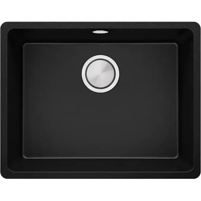 Твоят Стил Черна кухненска мивка за вграждане под плот Венеция 60 560x440 мм