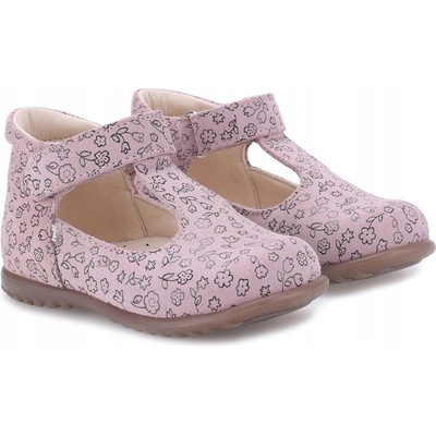 Emel kožené detské baleríny ročenky prvé topánky ružové