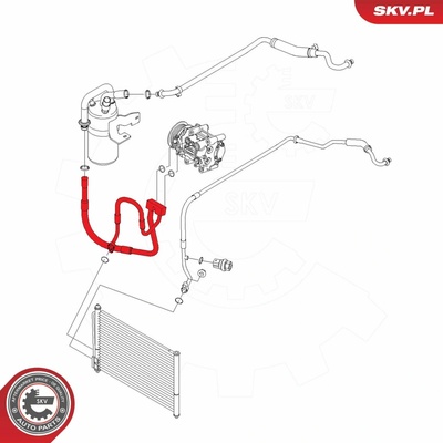 Vysokotlaké vedení, klimatizace ESEN SKV 43SKV506