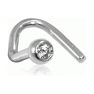 Zlatnictví zlatíčko zlatá nosnice piercing do nosu s kamínkem E11.00001