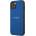 GUESS Saffiano PU Leather Hard Case - дизайнерски кожен кейс за iPhone 13 (син)