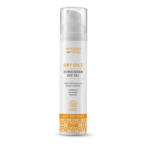 Wooden Spoon БИО Слънцезащитен лосион за лице и тяло „dry oils spf 35+ (wssun35100)
