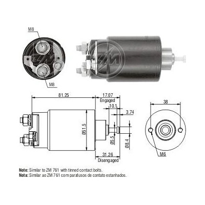 Spínač startéru Ford 1S4U-11000-AA / F3RZ11390A
