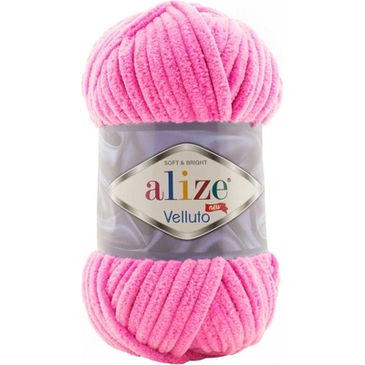Alize příze Velluto 121 svítivě růžová