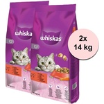 Whiskas с говеждо месо 2 x 14 кг