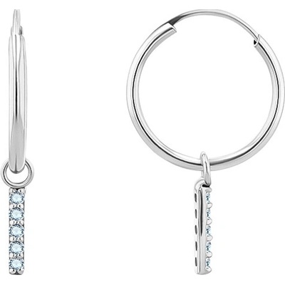 Eppi Zlaté visiace náušnice s modrými topásmi Christy E46062