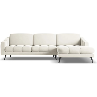 makamii Кремав кадифен ъглов диван (десен ъгъл) Nalu - Makamii (NALU_RC_1_M1_C1)