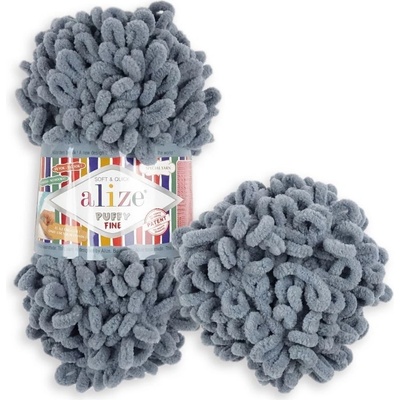 Alize Puffy Fine 343 šedá
