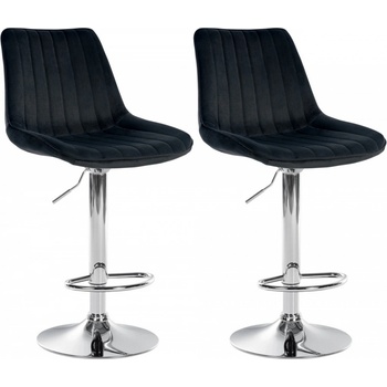 Design-Shop Toni samet Černá / chrom 2 ks