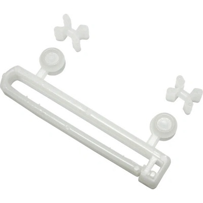 Jazdec s háčikom a kolieskami biely 5 cm, 10 ks