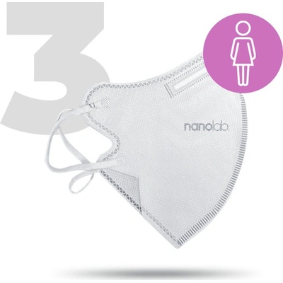 Nanolab nano respirátor FFP2 dámsky biely 3 ks