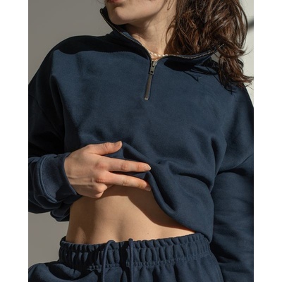 Vilgain Cotton Half Zip Hoodie Storm