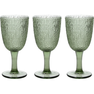 Tognana Комплект 3 стъклени чаши със столче davor, зелено (n3585j80vera)