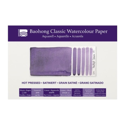 Baohong Akvarelový blok Classic 21x31cm hot pressed 300g – Hledejceny.cz
