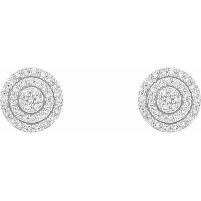 Eppi Stříbrné peckové náušnice s lab-grown diamanty Cornelia E44293